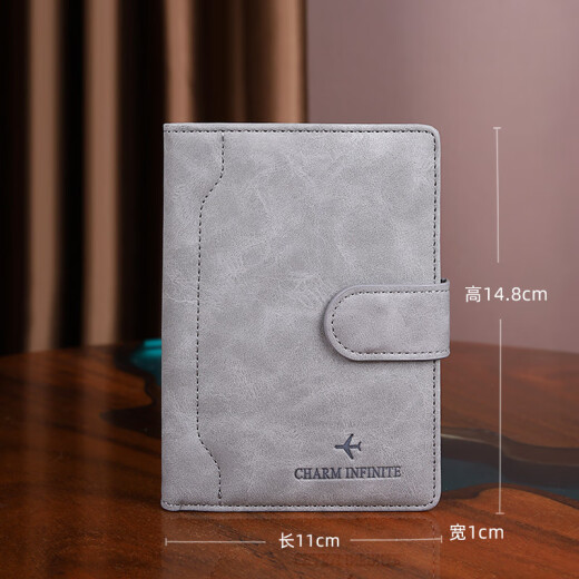 Sheton Study Abroad Passport Clip Passport Case Storage Case Portable Air Ticket Storage Clip Card Case Men's ID Pack Passport Case Coffee
