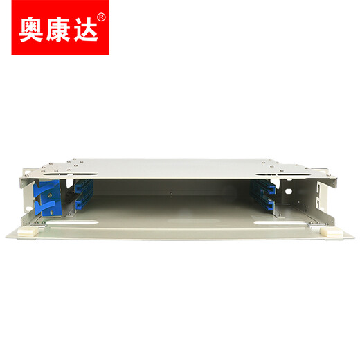 Okonda Telecom-grade SC FC LC ODF fiber optical distribution frame Single-mode thickened pull-out rack type fusion fiber disk terminal box fusion disc fiber flange 12155A 24 core 24-port ODF fiber optical distribution frame empty frame