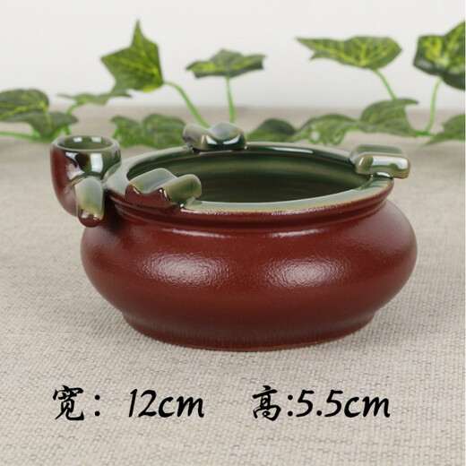 Ashtray European retro ashtray creative personality ceramic ashtray boyfriend fashion large living room ashtray home ashtray to create a fortune Bamboo green tall ashtray (movable style)