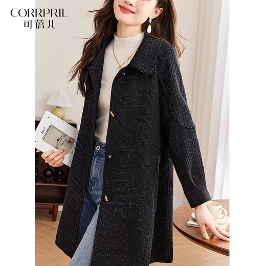 Kebeier Windbreaker Chaqueta a mitad de longitud y otoño NUEVO estilo Temperamento Femenino Marca de moda de alta gama Top 3xl