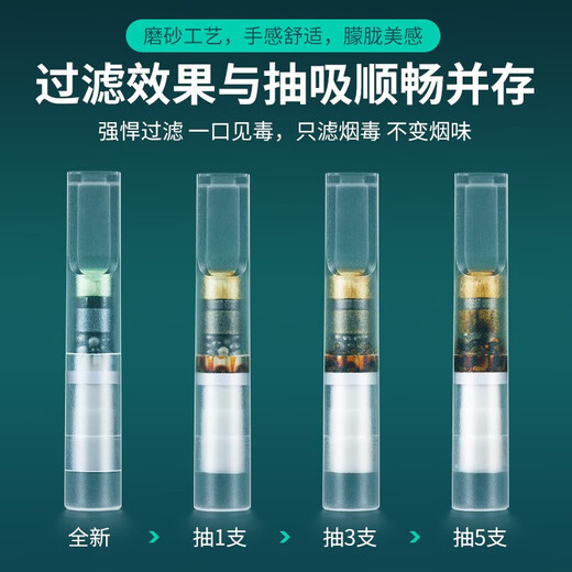 Genuine (ZOBO) cigarette holder filter disposable frosted 12-weight cigarette tar filter coarse, medium and fine four-use 100 pieces