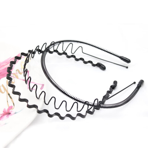 Onizi Men's Hairband Personalized Trendy Men's Back Hair Invisible Hairpin Hair Accessory Sports Face Wash Women's Headwear Pressed Hair Headband Headband 6mm Thickened Wavy Hairband