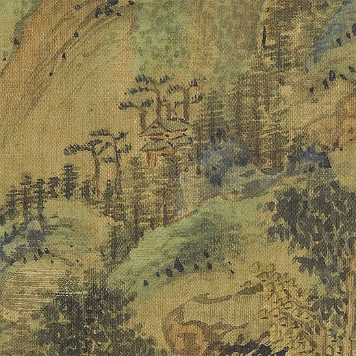 Yuan Shengmao Landschaft Bild Ancient Green Landscape Bilder berühmte Gemälde Replik Antike Gemälde hängen Gemälde