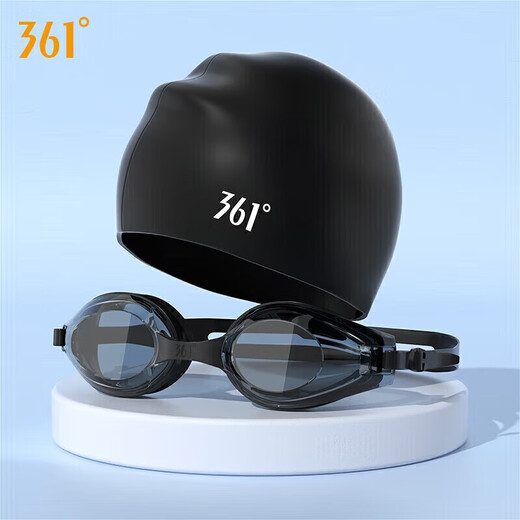 361°游泳裤男士泳镜泳帽套装舒适防尴尬五分平角速干温泉专业训练装备