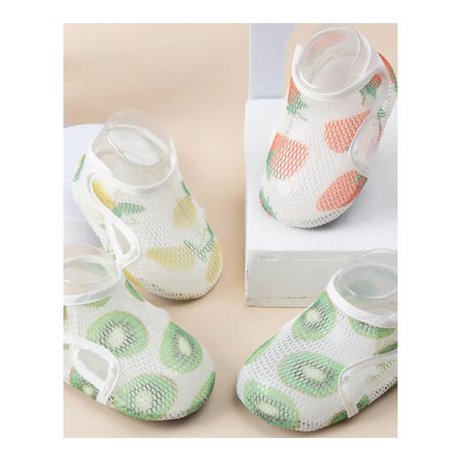 
Midur children's foot protection floor shoes non-slip summer thin baby toddler shoes mesh soft sole sandals indoor shoes and socks sandals Kiwi (cool mesh sandals) 12.5 M Inner length 12.5cm Recommended from August to June