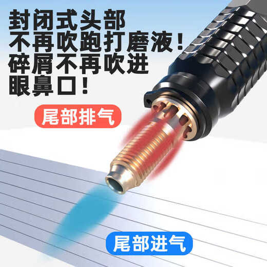 XMSJ small pneumatic grinding machine air grinding pen gas grinding industrial grade 3m handle small pneumatic grinding polishing S6636 6636 single machine + 10 wool grinding head