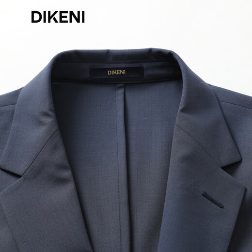 迪柯尼（DIKENI）品质羊毛单西新品春秋商务通勤易打理男士西服外套 灰蓝 170/92A