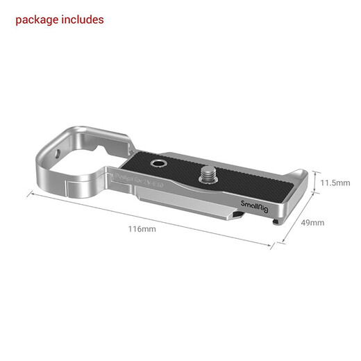 Smallrig Sony Zv1 Zv-E10 Rabbit Cage Poignée en bois Plaque de base de planche d'installation rapide en forme de L