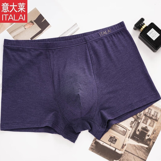 Sous-vêtements antibactériens pour hommes Italai plus gras et pantalon boxeur masculin plus grand pantalon boxeur à respiration modale grande taille Bottoms Fat Man Shorts 4882 Salan 1 paquet 5xl / 125b
