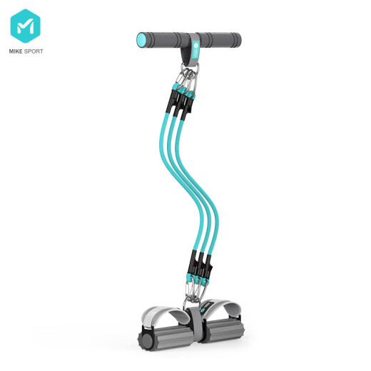 Mike foot tensioner elastic sit-ups tensioner Pilates rod tension rope men's adjustable tension rope set fitness equipment elastic rope aqua blue MK6002-B