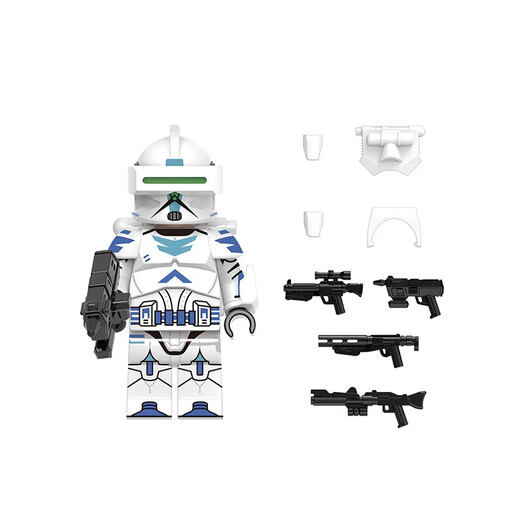 F Fangcheng Forange Star Wars Holographic Transparent Storm 501 Légion Soldiers CLONES BLOCALS BLOCADS BLOCKS Assembly Toys XH1628 (3291 Forest Battle Battalion Soldiers)