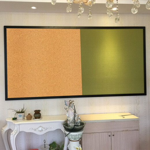 Fuxintong imported cork board photo wall custom creative background wall note wall display wall whiteboard combination two-color cork board combination 90*150cm