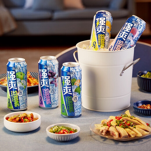 锐澳（RIO）可自由搭配强爽8度系列预调鸡尾酒洋酒气泡果酒500ml大容量 柠檬伏特加风味500mL6罐