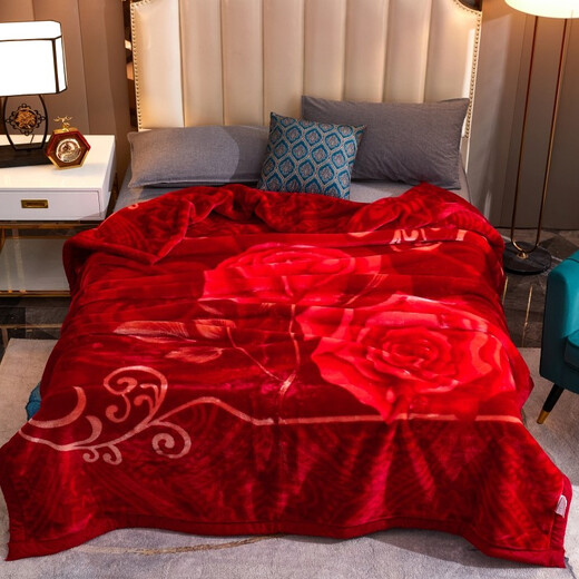 Antarktische Decke Quilt Rasher Deckeldecke Doppelschicht warmer Winterdicker Decke Eins Student Schlafsaaler Samt-Decke Doppelhochzeitsgeschenkdecke CC-653 Dahong (doppelte Schicht verdickte Rasher, unterschiedliche Qualität) 200x230 cm (9jin [Jin gleich 0,5 kg])