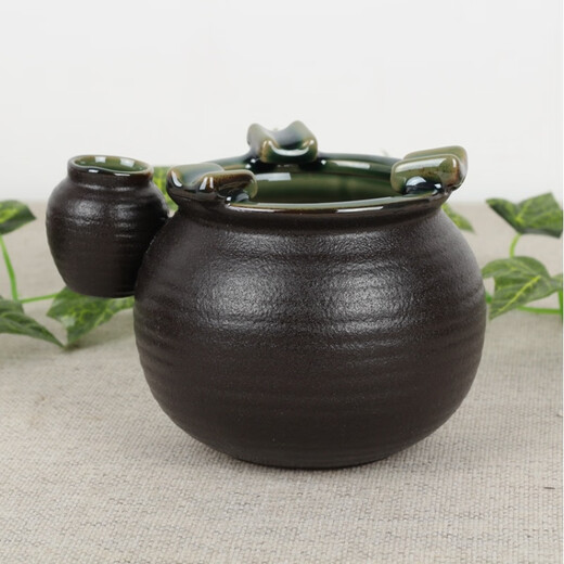 Ashtray European retro ashtray creative personality ceramic ashtray boyfriend fashion large living room ashtray home ashtray to create a fortune Bamboo green tall ashtray (movable style)