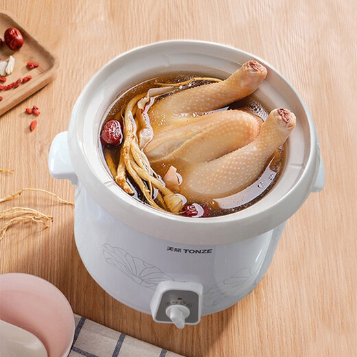 Tianji (TONZE) Tianji electric stew pot with ceramic inner pot, electric stew pot, porridge, porridge pot, soup pot, electric casserole 1-2-3-4-5, household smart 10N, suitable for 4~6 people, 4L