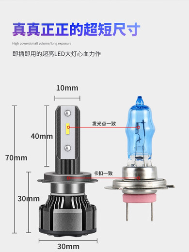 Lei Jing FAW Hongta Jiefang Baling Gongliu Classic 12357 Series modified truck LED super bright high and low beam headlight light Super bright spotlight [Jiefang Classic 1 Series] low beam lights one-on-one