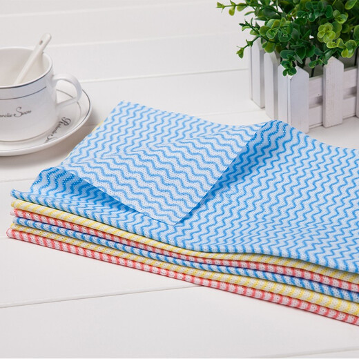 Qingyou Export Large Size Kitchen Paper Lazy Rag Disposable Water Absorbent Not Easy to Lose Lint Clean Dishwashing Cloth Not Easy to Stain Oil QY-051 Non-Woven Fabric 35x60cm (30 pieces)