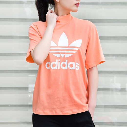 
Adidas Clover Short Sleeve T-shirt Women's 2025 Summer New Sports Running Training Casual Comfortable Round Neck Top Cover HB9435 Black XS