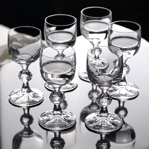 BOHEMIA Czech original imported crystal glass spirit cup white wine cup high foot cup soju cup home set diamond legs white wine cup 50ml single price