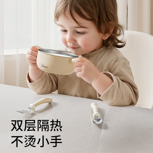 Disney Disney Baby Учимся есть тренировочная вилка Spoon Baby Дополнительная пища из нержавеющей стали ложки ложки детской ложки вилки Микки Форк Spoon [316L из нержавеющей стали]