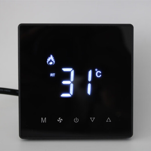 Floor heating temperature controller touch water floor heating thermostat heating temperature adjustment switch floor heating temperature control panel gray mirror arc edge touch screen