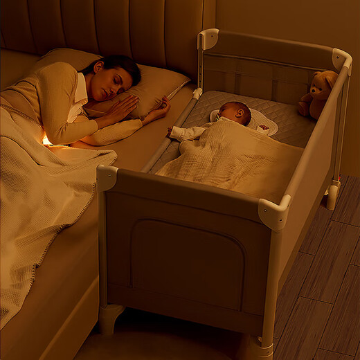 Leyunbao crib splicing bed multifunctional folding baby shaker diaper table movable baby coaxing artifact full moon gift