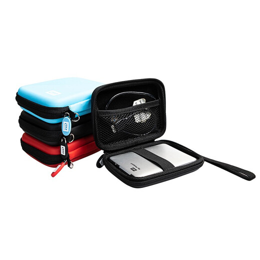 Western Digital (WD) 2.5-inch mobile hard drive universal shockproof protective case hard shell shockproof case protective case hard drive case WD2.5-inch hard shell case red