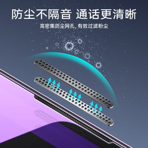 亿色适用苹果14 Pro Max钢化膜iPhone14promax手机膜pm钢化高清抗蓝光防尘指纹无边前保护贴膜