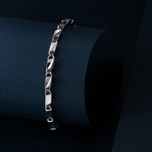 Pt.Charm Platinum Bracelet Couple Style pt950 Platinum Bamboo Chain Chinese Valentine's Day Simple Fashionable Versatile Guardian Bracelet Ready-made Men's Style 11.6-11.7g Long 16+3 Adjustable