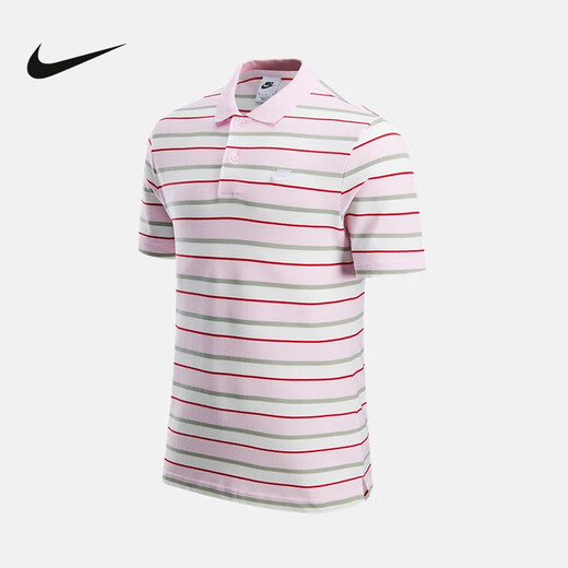 耐克（NIKE）短袖男装 2025夏季新款户外健身运动服POLO衫条纹百搭翻领休闲T恤 fn3897-410 S