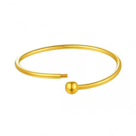 DL 1998 Fat Donglai same style 18k gold bracelet Hong Kong duty free yellow l gold women's k transfer bead concubine bracelet threaded version 3d imitation bracelet 56 (threaded version)