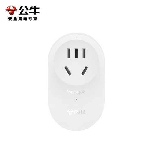 公牛（BULL）无线遥控插座远程控制轻智能射频插座家用免布线五孔10A套装 【插座*1+遥控器*1】