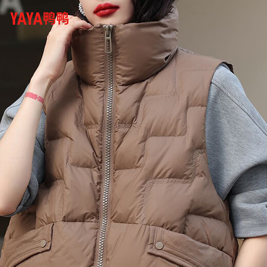 YAYA (YAYA) autumn and winter warm urban outdoor down vest stand collar anti-cold fashion women's vest duck down outer vest for women