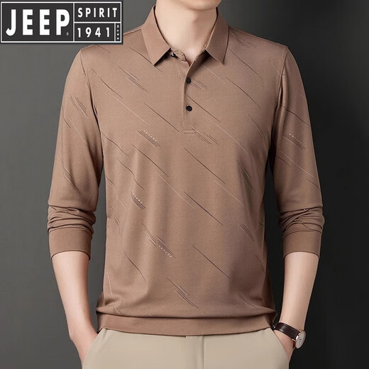 Jeep (Jeep) Высококачественный летняя ледяная футболка с длинным рукавом 2025 Новая футболка для повседневной лацли