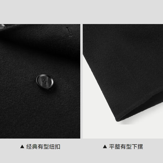 HAILAN HOME (HLA) Coat Men's Light Business Classic Series Pure Wool Warm Veste Winter Black 02 2xl 185 / 100A Recommandé 165 ~ 180jin [Jin est égal à 0,5 kg]