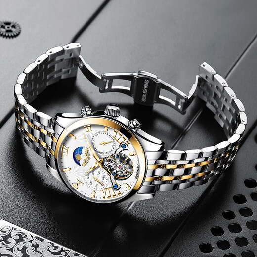 GUANQIN Swiss certified watch men's mechanical watch hollow flywheel fully automatic watch multi-functional business brand men's watch