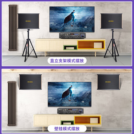 HYUNDAI modern 6.5-inch home theater KTV audio combination home Bluetooth amplifier karaoke conference audio home karaoke computer TV living room audio