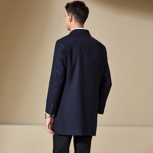 Antonio high-count worsted 100% sheep wool men's high-end jacket mid-length coat business executive windbreaker