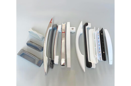 Freezer door handle horizontal freezer door handle refrigerator accessories display cabinet door handle push handle refrigerator door handle M-hole spacing 156mm gray single with screws