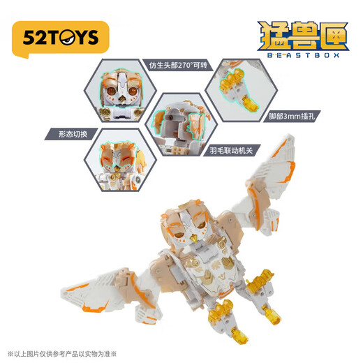 52TOYS BEASTBOX猛兽匣系列白噪音 猫头鹰潮玩手办机甲变形模型玩具摆件 猛兽匣系列白噪音 猫头鹰 现货发售