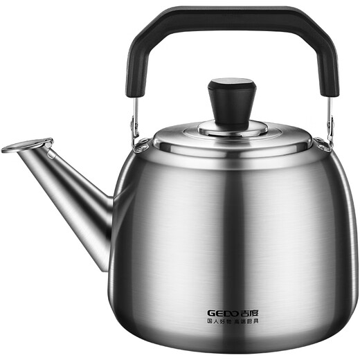 Jidu kettle 304 stainless steel water boiling sound large capacity gas stove kettle household gas induction cooker universal Tang-304 steel kettle (water boiling sound) 6L