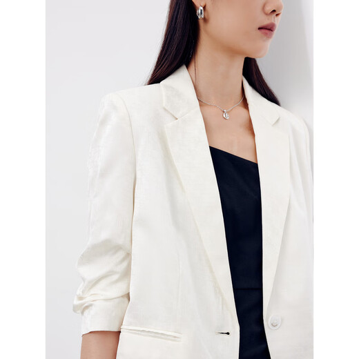 PEACEBIRD Women's Autumn Slim Commuting Suit A1BAD3101 Beige M