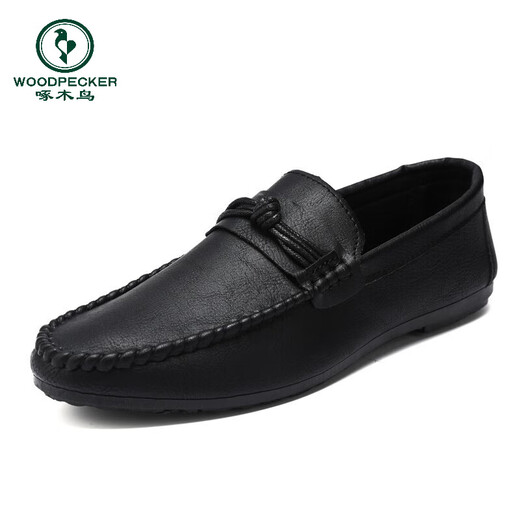 Zapatos de gorro de carpintero de carpintero primavera y otoño 2024 zapatos de hombres nuevos y transpirables zapatos de cuero casual británico de cuero para hombres de cuero real d826 marrón 40