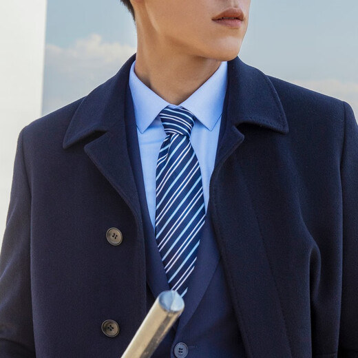 Youngor (Youngor) manteau masculin pour hommes à poitrine simple à poitrine simple, manteau d'affaires mince en laine de laine de liner vysy015110ffy bleu marine M 170 / 92a
