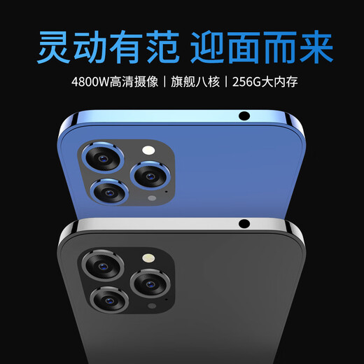 星盖世2025旗舰新款promax真八核256G大屏智能安卓手机 百元5g全网通长续航超薄学生电竞游戏手机便宜价 晴川蓝【8+256GB】