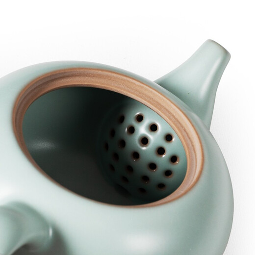 Dongdao Ru Kiln Henan Heritage Fuyuan One Pot Two Cups Ceramic Kung Fu Complete Tea Set Opening Ru Porcelain Gift Box 2025 Yisi Model 3-piece Set