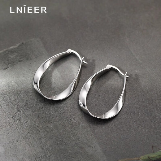 Lnieer925 Silver Needle Möbius Earrings Niche Earrings New 2025 New Earrings Earrings Women's High-end Earrings 925 Silver Needle Möbius Earrings (Price of Two)
