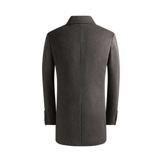 YOUNGOR Coat Men's Autumn and Winter Young Men's Coat Wool Cashmere Fabric Goose Down Liner Business Coat Brown VYSY01N152WXY L 175/96A