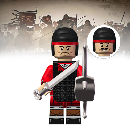 兼容乐高国潮楚汉帝国古代军士兵第三方拼装积木人仔玩具KT1092 XP683汉军钩镶兵